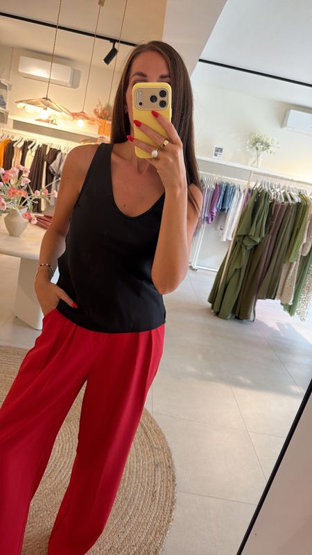 Satin Top Black
