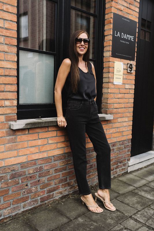 Satin Top Black