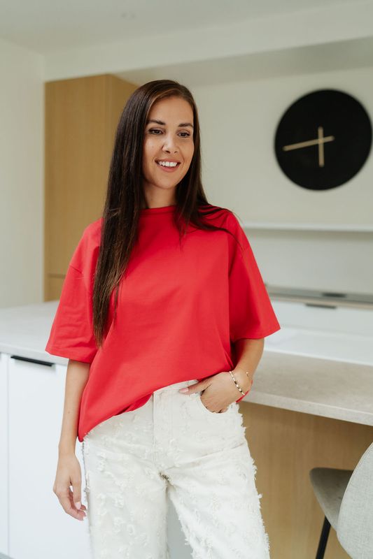 Oversized Shirt Red