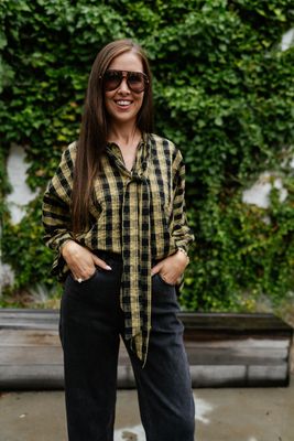 3/4 Top Siera Black Checks