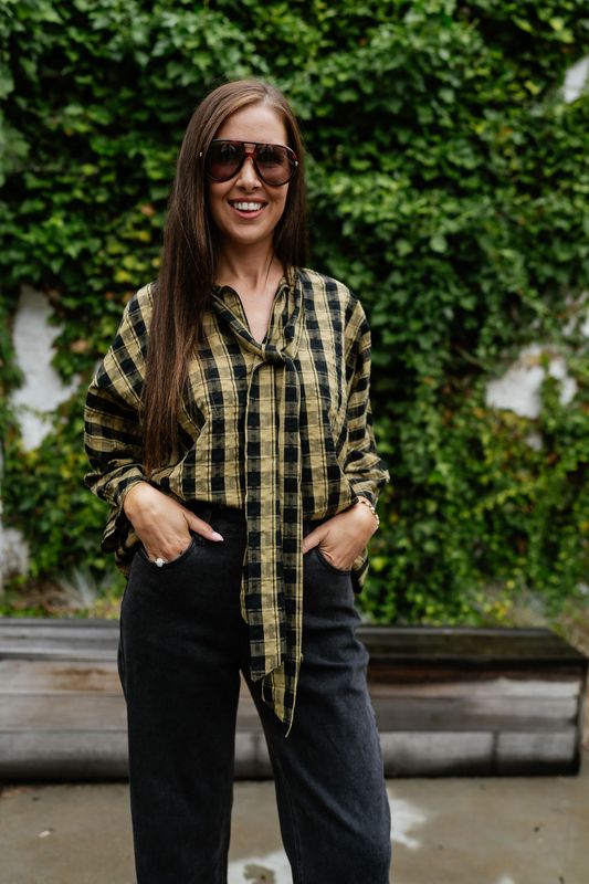 3/4 Top Siera Black Checks