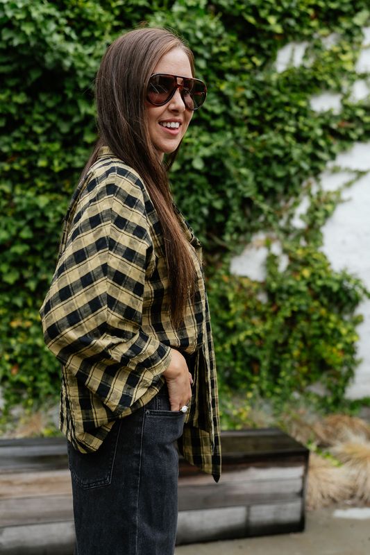 3/4 Top Siera Black Checks