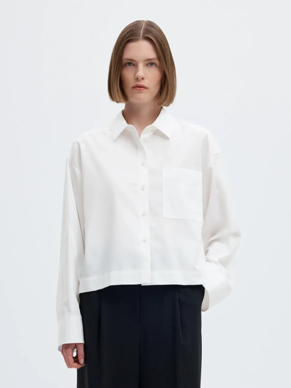 Cropped Boxy Shirt Dannie Bright White