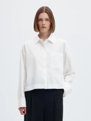Cropped Boxy Shirt Dannie Bright White