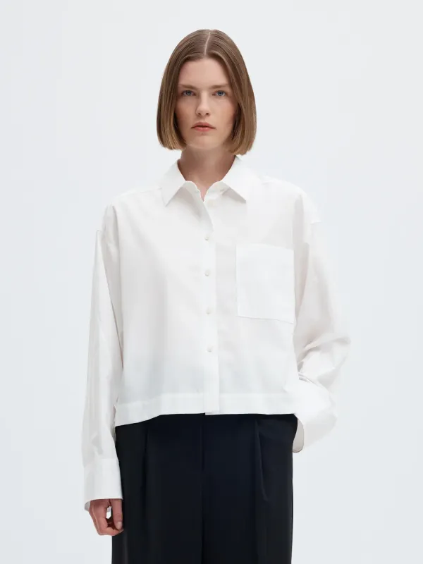 Cropped Boxy Shirt Dannie Bright White