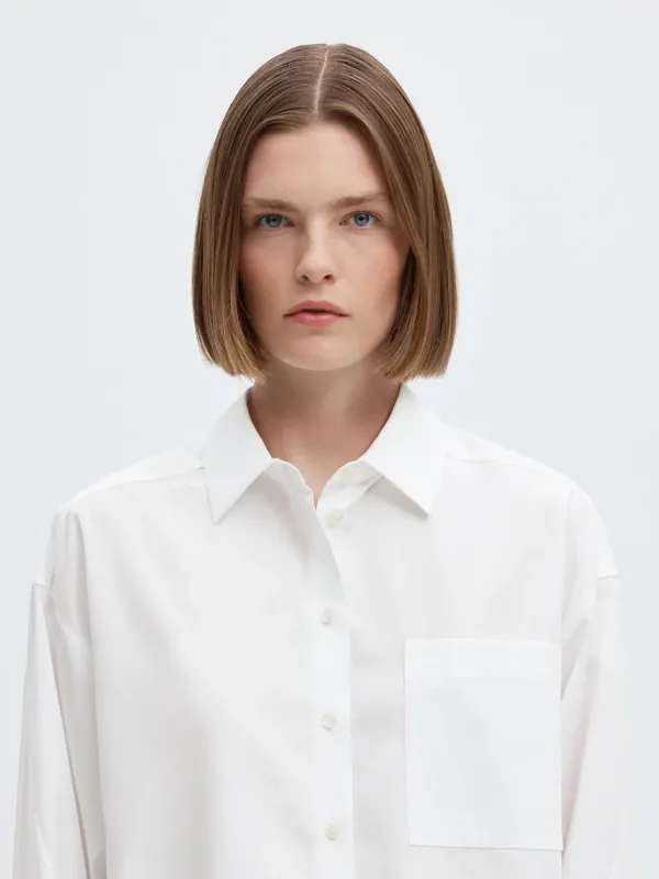 Cropped Boxy Shirt Dannie Bright White