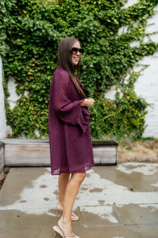 Liana Tie Neck Dress Fig