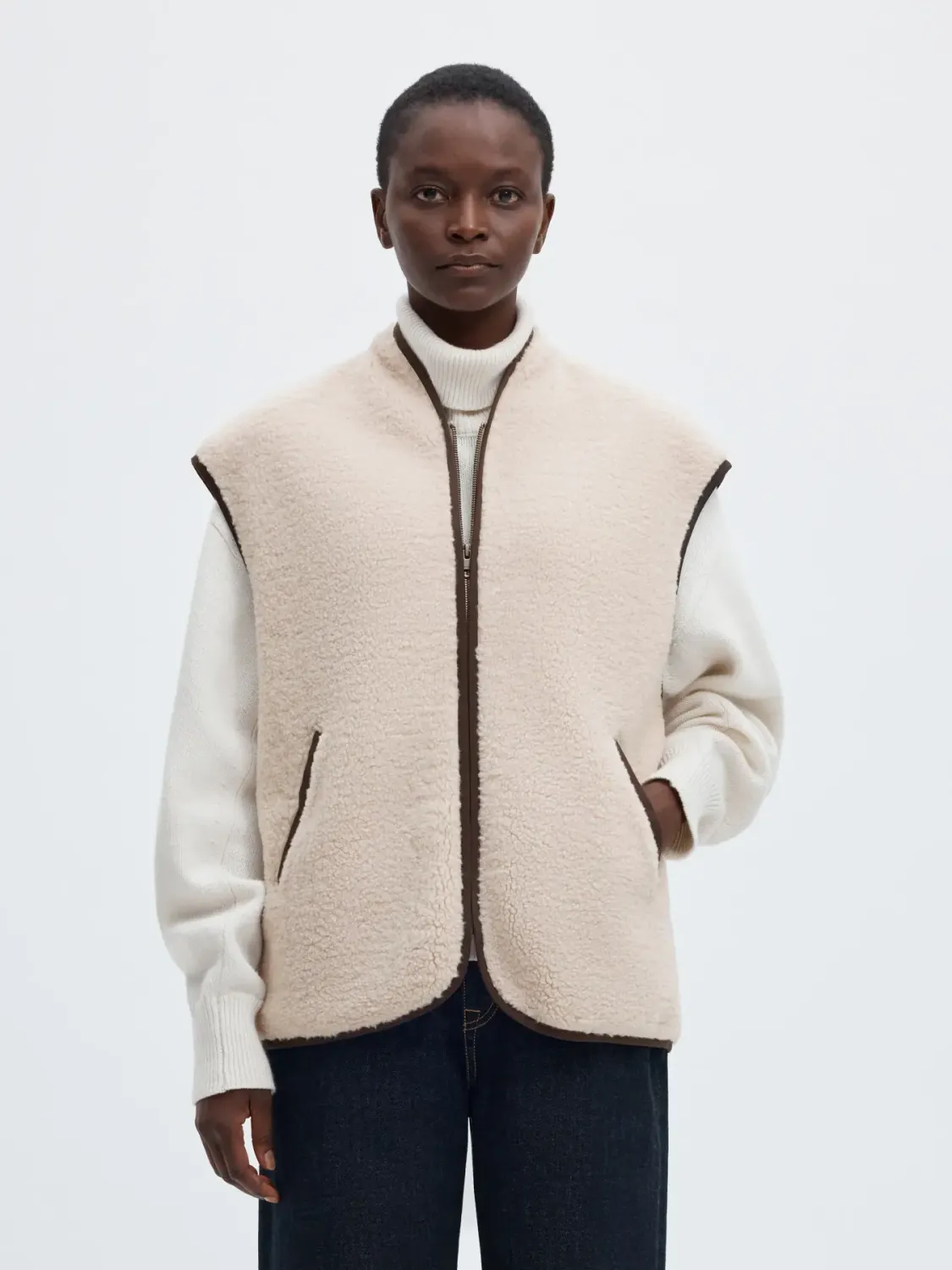 Teddy Vest Isabel Silver Birch