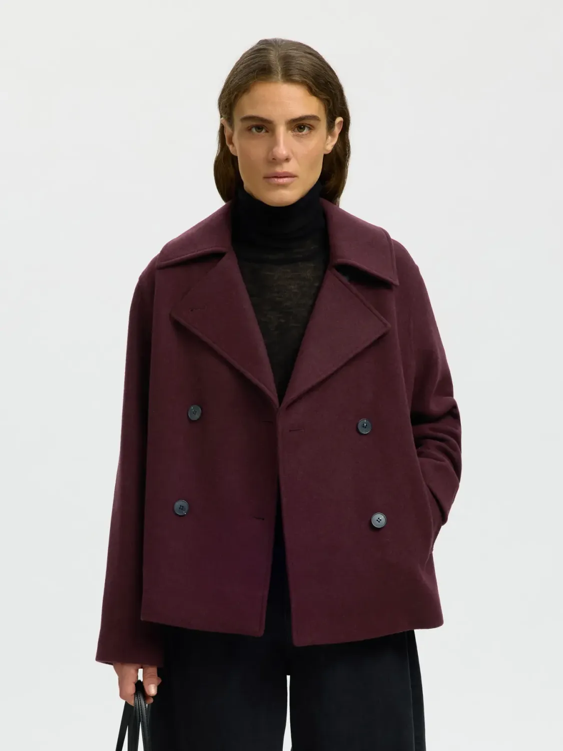 Wool Blend Jacket Zia-Alma Tawny Port