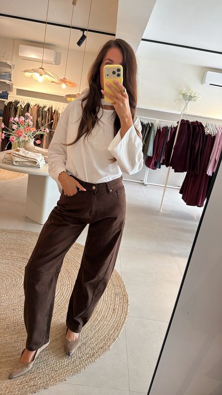 Barrel Jeans Brown Polkadots