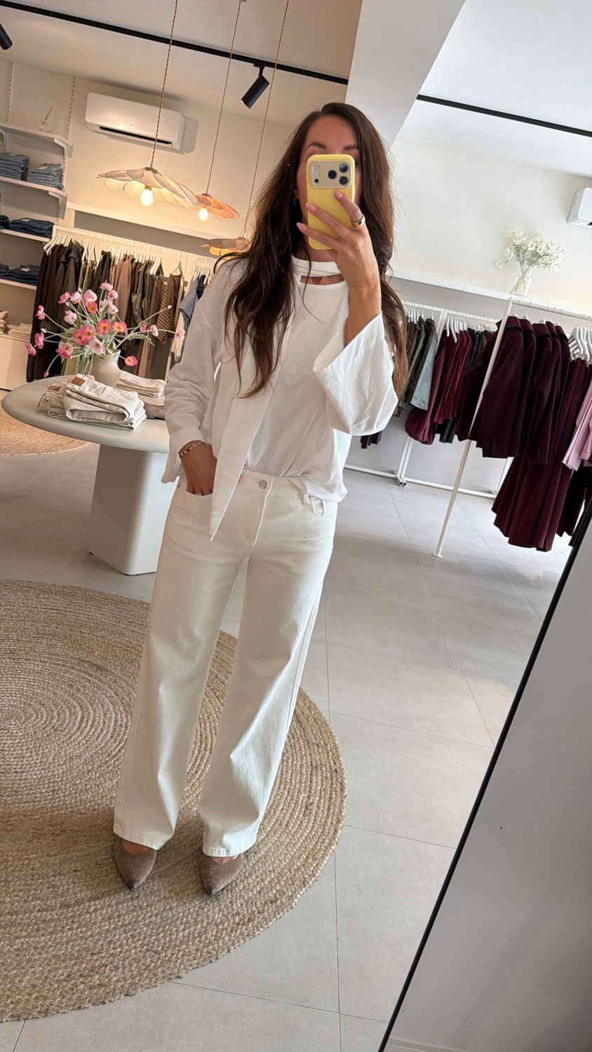 Straight Leg Jeans Offwhite