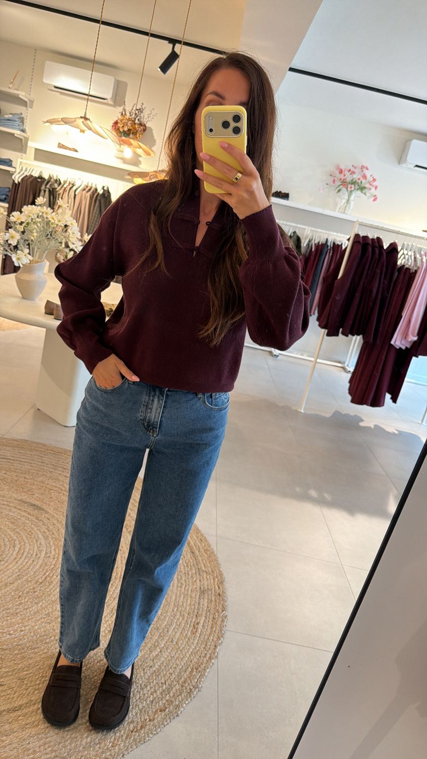 Knit Asia Burgundy