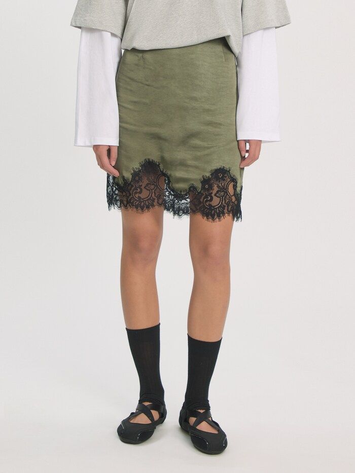Skirt Franja Beetle Green