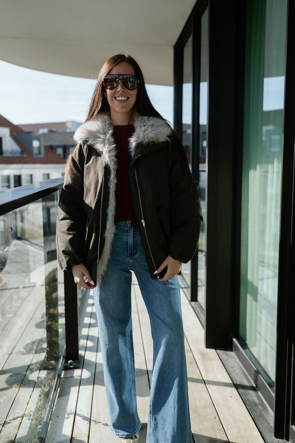 Wide Leg Jeans Classic Blue
