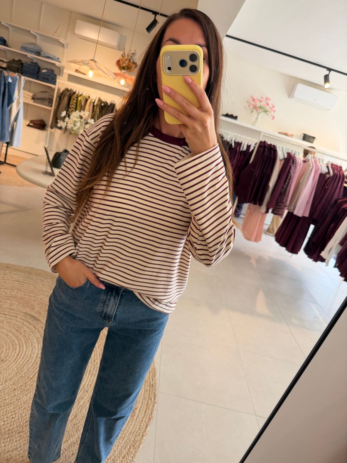 Striped Shirt Ellis Burgundy