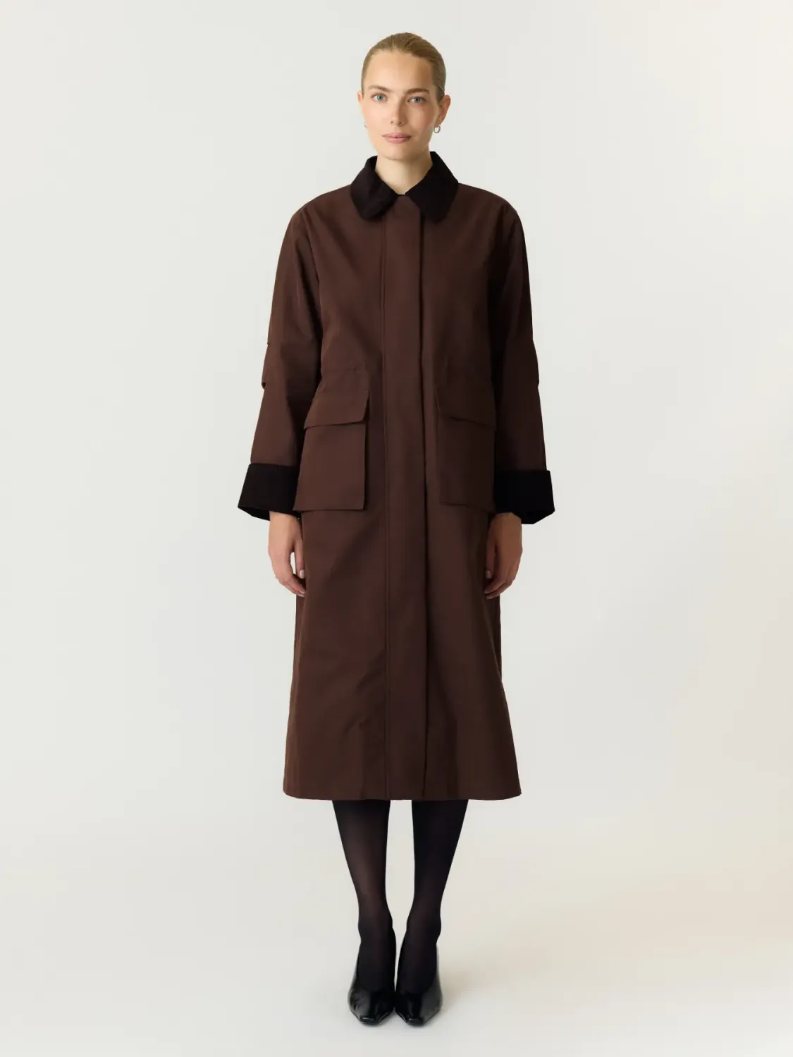 Parka Coat Anca Coffee Bean