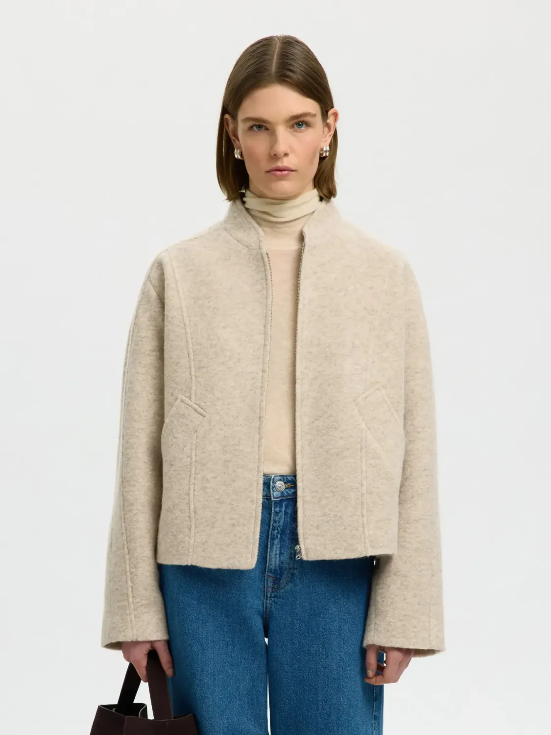 Wool Jacket Jacqueeline Silver Birch