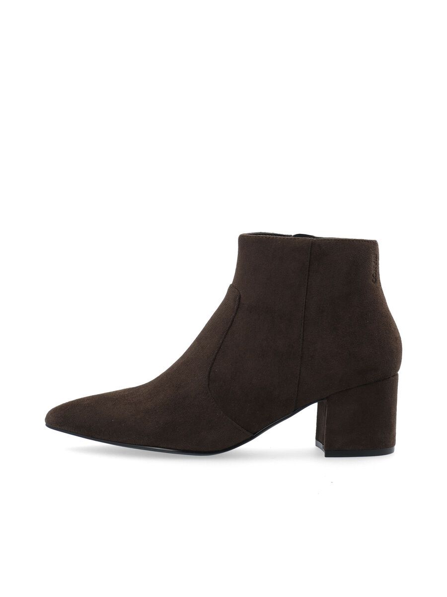 Ankle Boots Faux Suede Devived Dark Brown