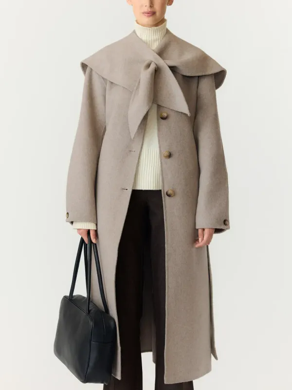 Handmade Wool Blend Coat Almio Fungi