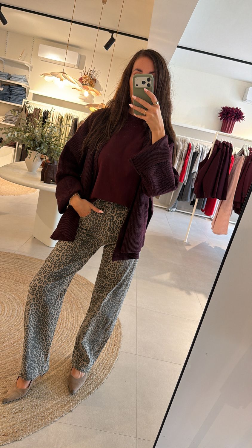 Barrel Jeans Lightbrown Leopard