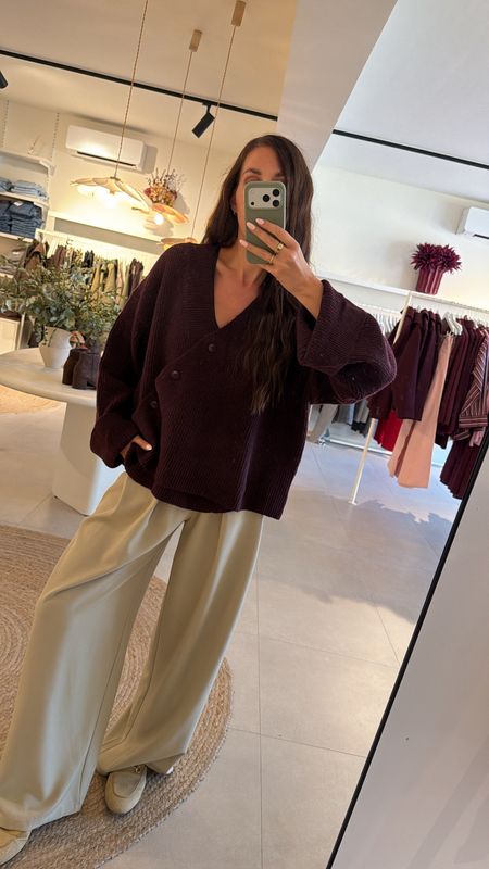 Knit Cardigan Indy Aubergine