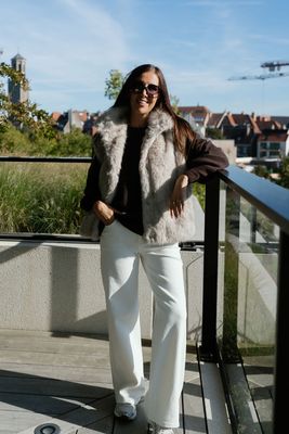 Vest Piper Silver Grey With Black Tips