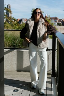 Vest Piper Silver Grey With Black Tips