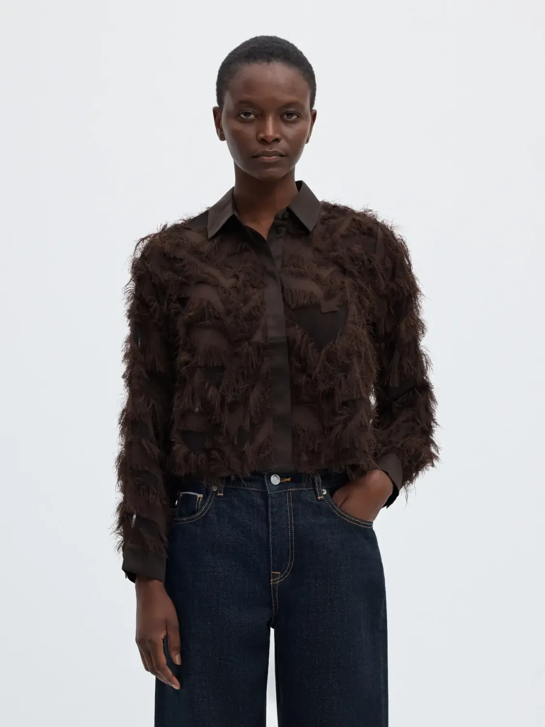 Fluffy Cropped Shirt Myline Delicioso