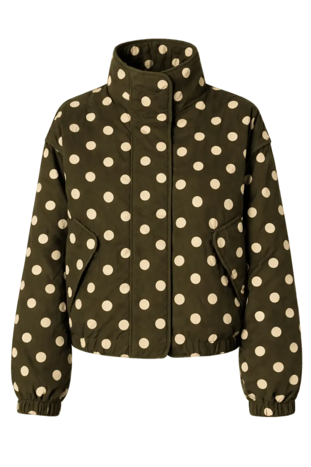 Quilted Jacket Fipa Dark Olive Dots