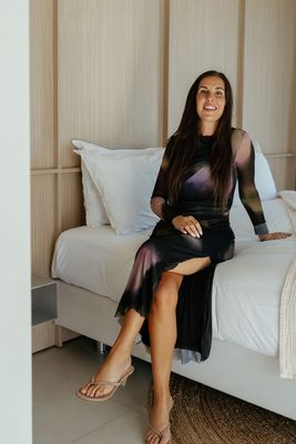 Long Mesh Dress Shama Black Shama Print