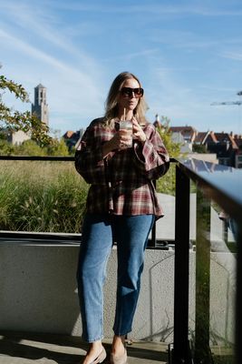 Checked Shirt Brenda Burgundy