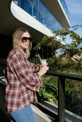 Checked Shirt Brenda Burgundy