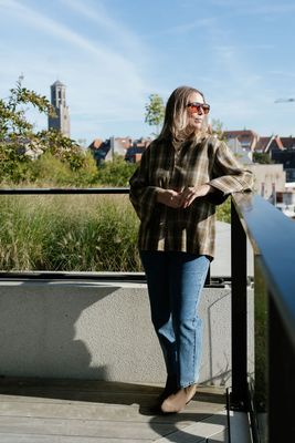 Checked Shirt Brenda Olive Green