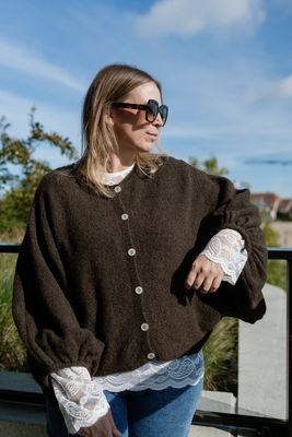 Knit Cardigan Amalia Chocolate Brown