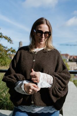 Knit Cardigan Amalia Chocolate Brown