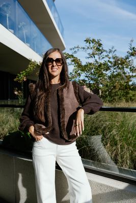 Teddy Gilet Heidi Coffee