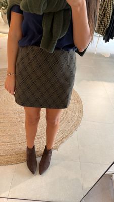 Checked Skirt Bobbie Khaki