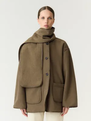 Reversible Scarf Jacket Osana Otter