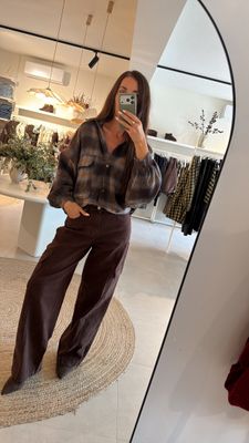 Checked Shirt Evy Marron