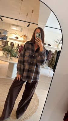 Checked Shirt Evy Marron