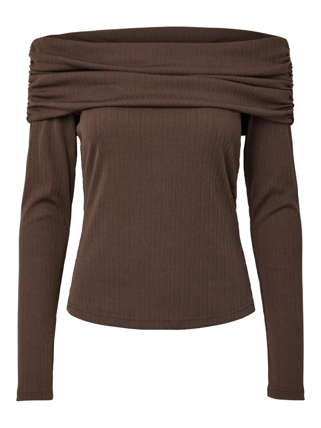Off Shoulder Top Livo Chocolate Brown