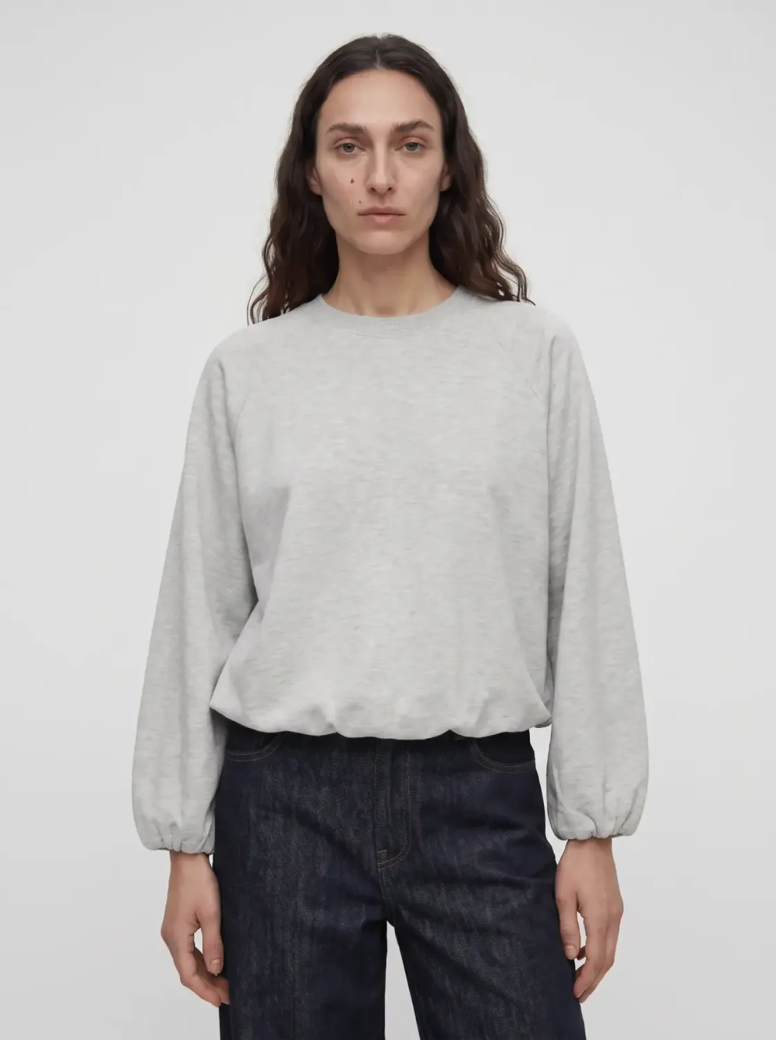 Bubble Sweat LS Tabby Light Grey