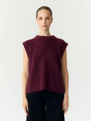 Wool Blend Knit Vest Johi Fig