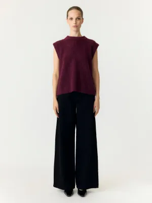 Wool Blend Knit Vest Johi Fig