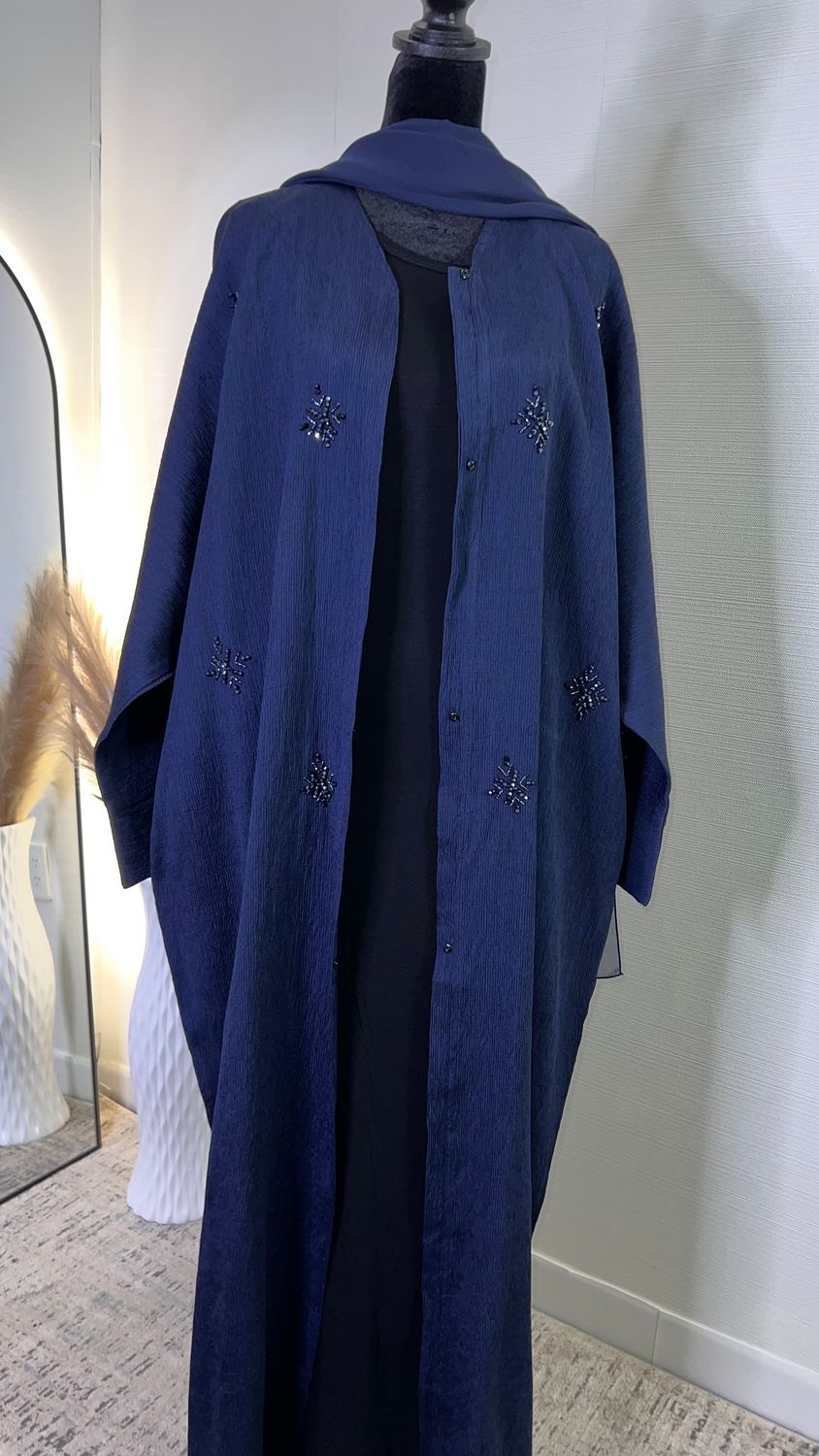 Sarah Embroidered Open Abaya