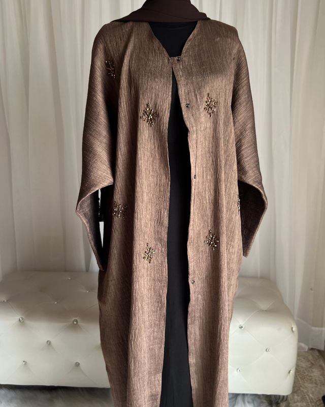 Sarah Embroidered Open Abaya