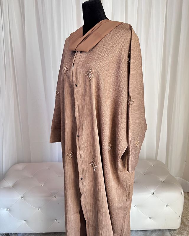 Sarah Embroidered Open Abaya
