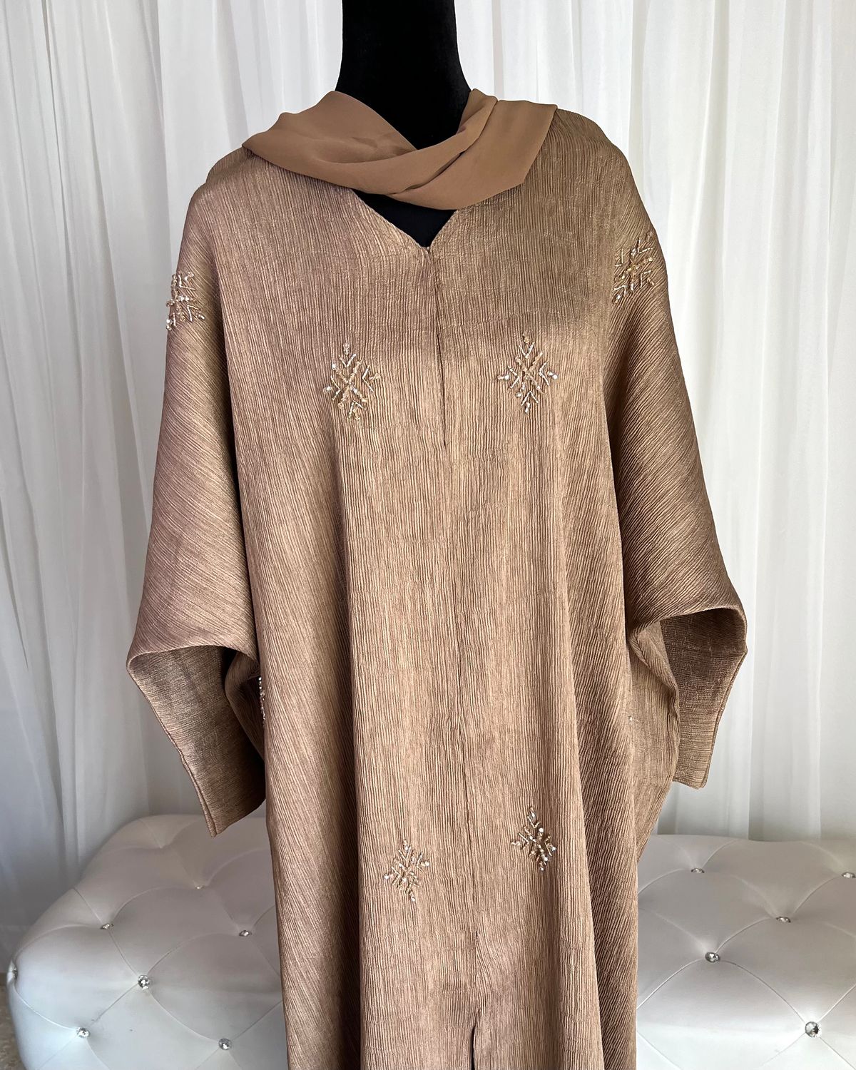 Sarah Embroidered Open Abaya