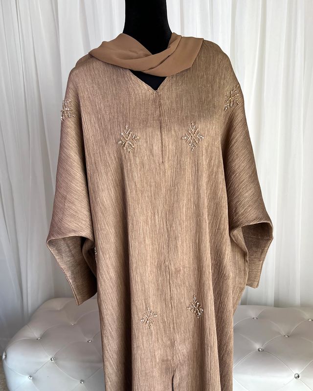 Sarah Embroidered Open Abaya