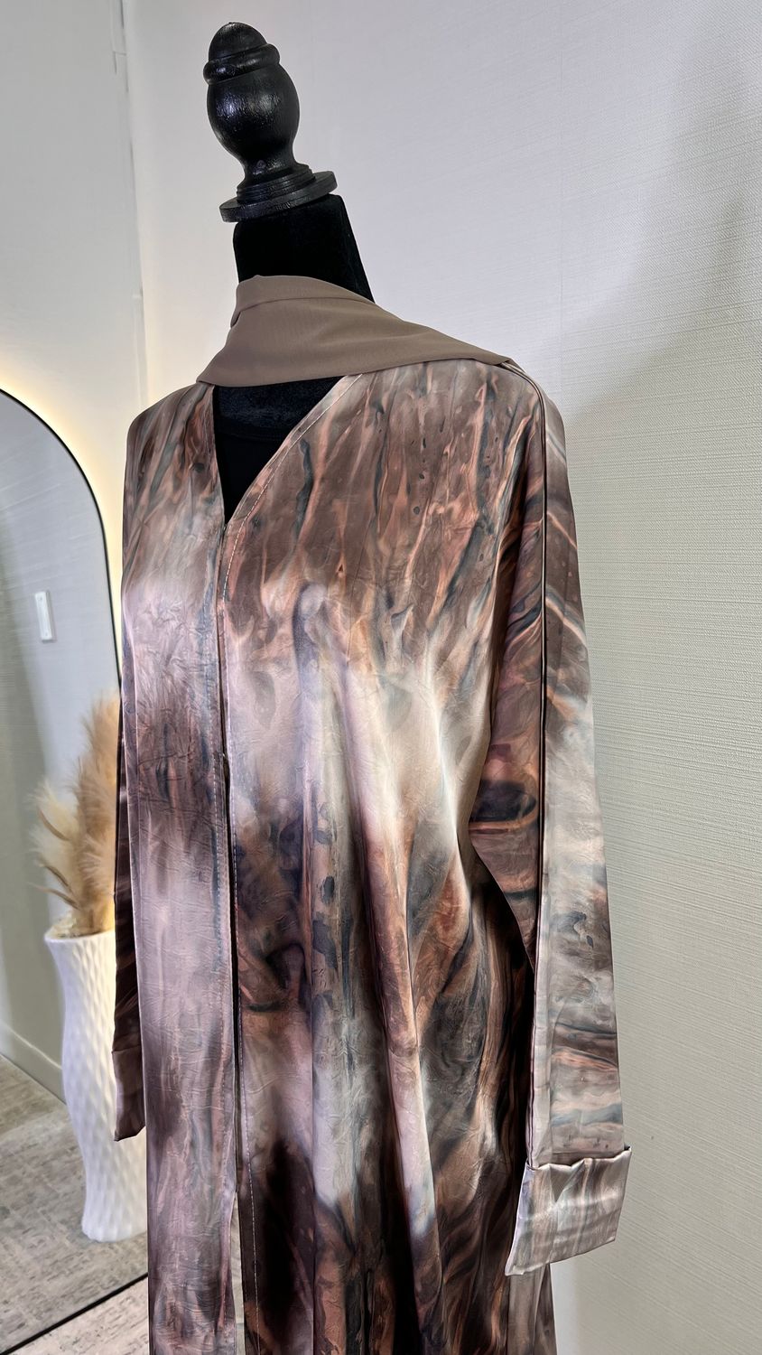 Yara Watercolor open Abaya